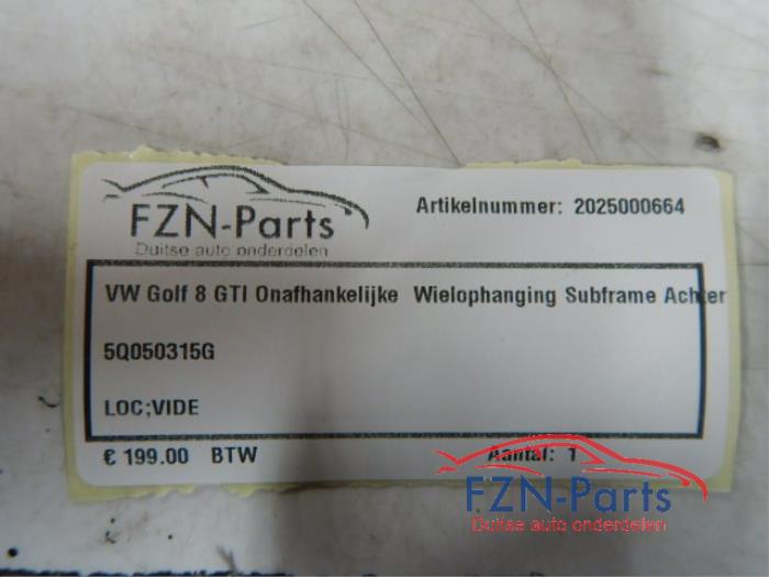 VW Golf 8 GTI Onafhankelijke wielophanging Subframe achterzijde
