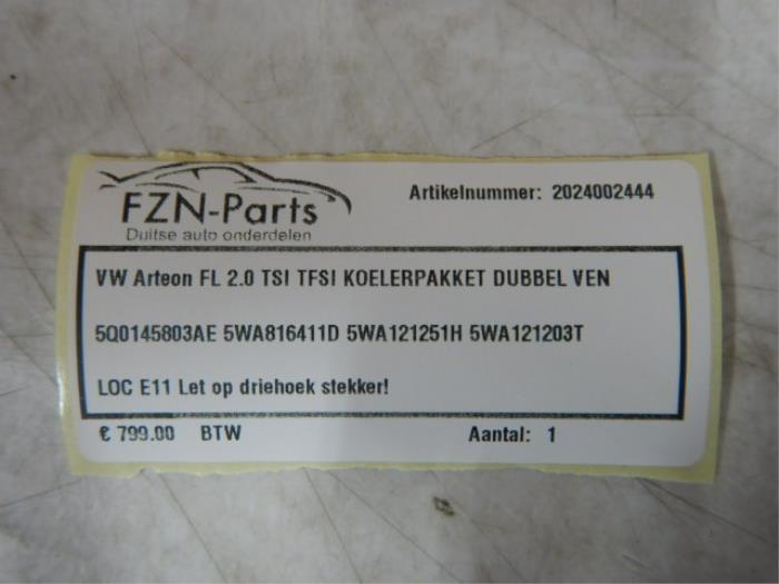 VW Arteon Facelift 2.0 TSI Koelerpakket Dubbelvan