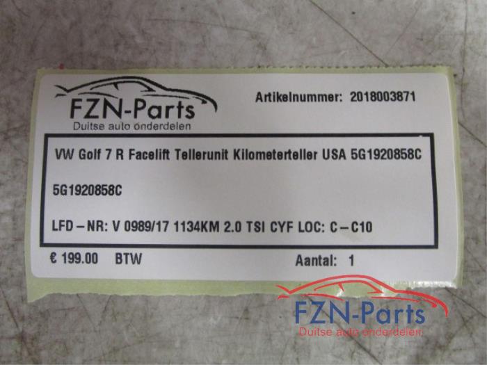 Kilometerteller KM Volkswagen Golf (22735260)