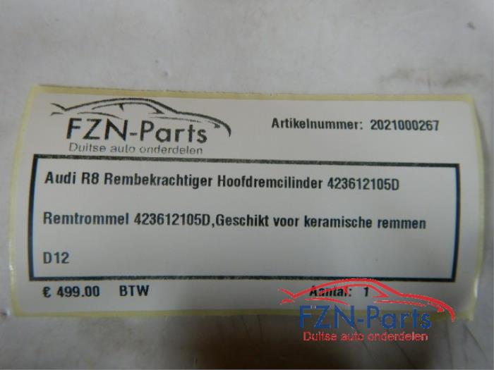 Audi R8 Rembekrachtiger Hoofdremcilinder