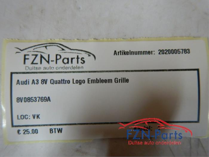 Embleem Audi A3 (22729219)