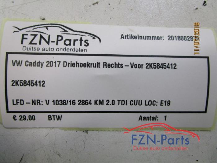 Ruit 2Deurs rechts-achter Volkswagen Caddy (22743220)