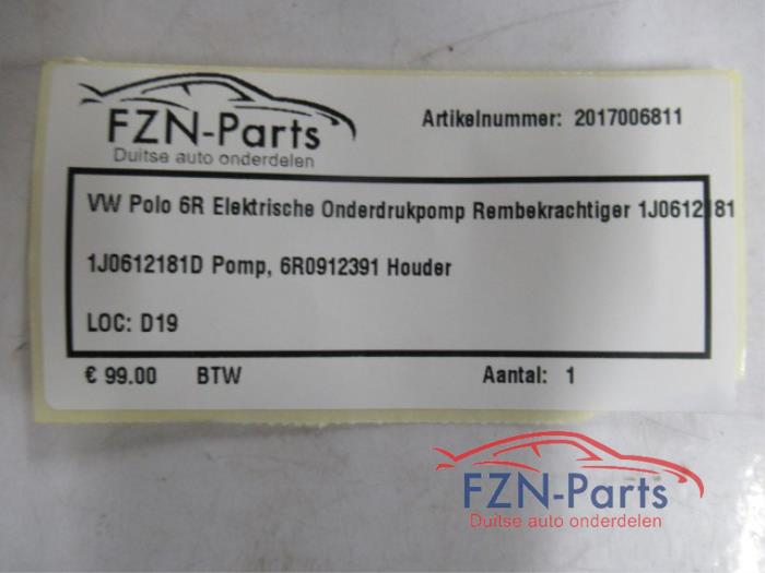VW Polo 6R Elektronische Onderdrukpomp Rembekrachtiger