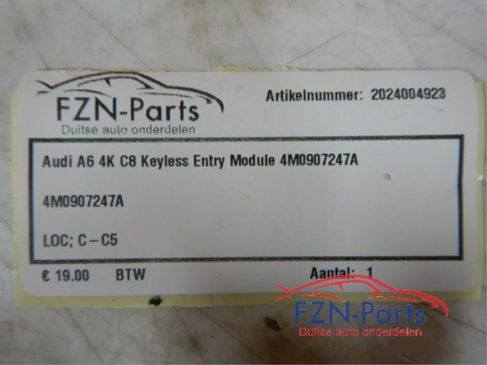 Audi A6 4K C8 Keyless Entry module