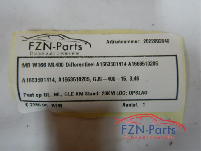 Differentieel achter Mercedes Diversen (22733835)