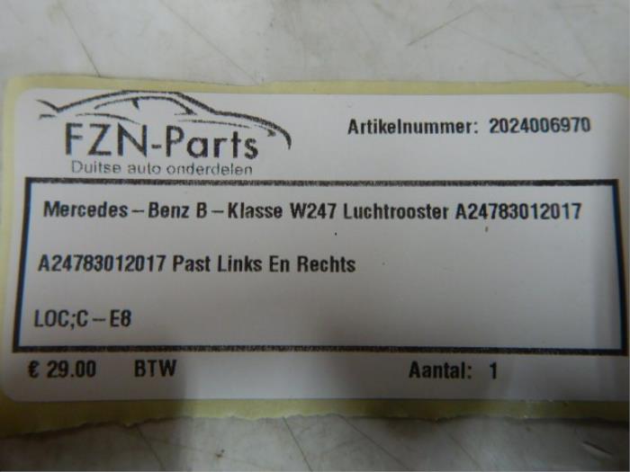 Mercedes-Benz B-Klasse W247 Luchtrooster