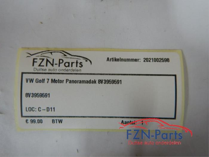 VW Golf 7 Motor Panoramadak