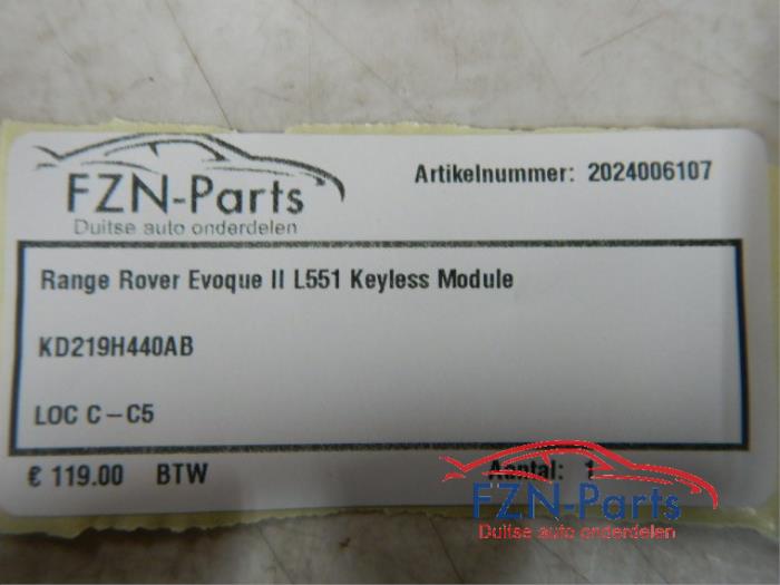 Range Rover Evoque II L551 Keyless Module