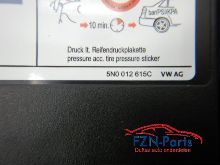 VW Caddy 2K Elektrische Luchtpomp Compressor+ Vulmiddel