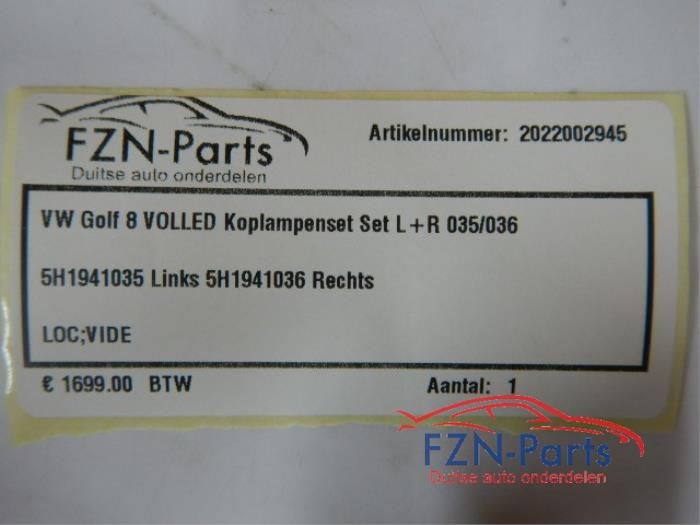 VW Golf 8 VOLLED Koplampenset Set