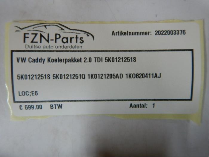 Koelerset Volkswagen Caddy (22726809)