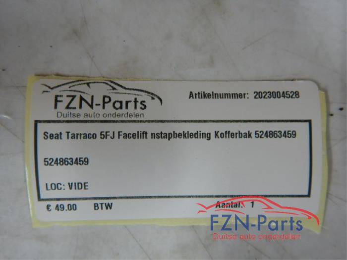 Seat Tarraco 5FJ Facelift instapbekleding Kofferbak