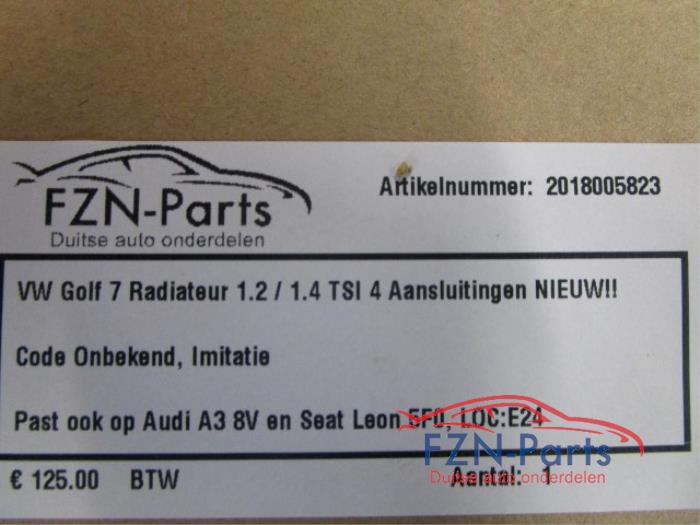 VW Golf 7 Radiateur 1.2/1.4 TSI 4 Aansluitingen NIEUW!!
