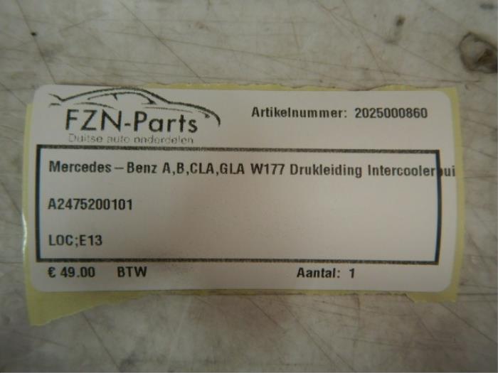 Intercooler Buis Mercedes A-Klasse (22735091)