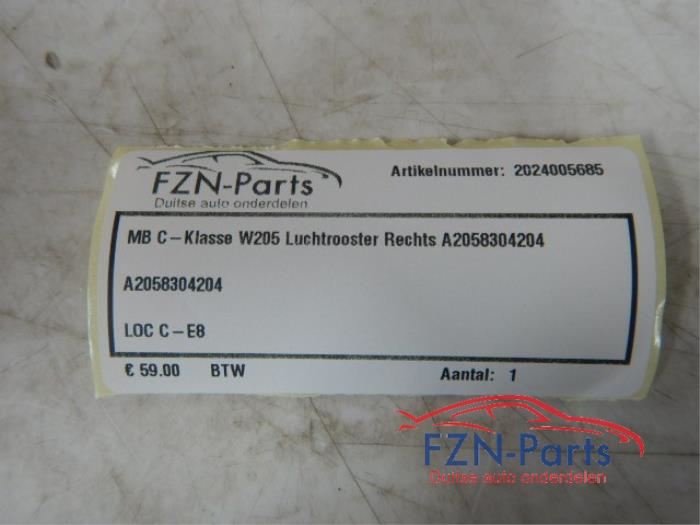 Luchtrooster Dashboard Mercedes C-Klasse (22736005)