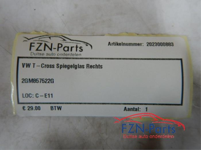 Spiegelglas rechts Volkswagen T-Cross (22726300)