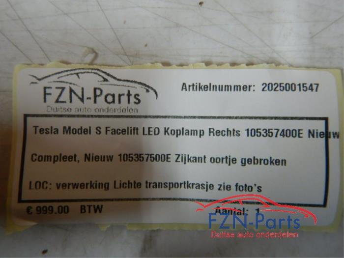 Tesla Model S Facelift LED Koplamp Rechts