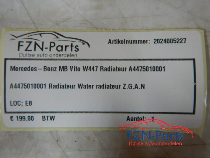 Radiateur Mercedes Vito (22739214)