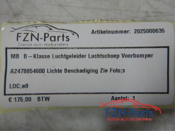 Luchtgeleider Mercedes B-Klasse (22721272)