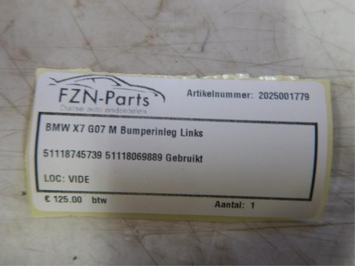 BMW X7 G07 M Bumperinleg Links