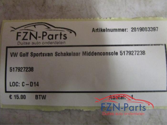 Schakelaar (diversen) Volkswagen Golf Sportsvan (22740908)