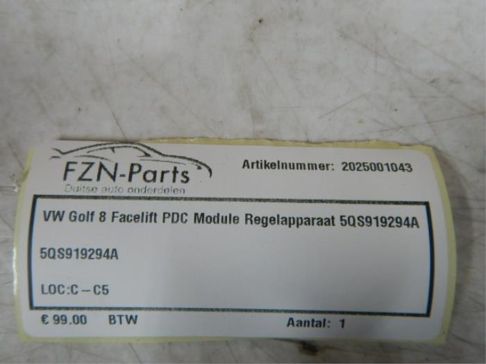 VW Golf 8 Facelift PDC module regelapparaat