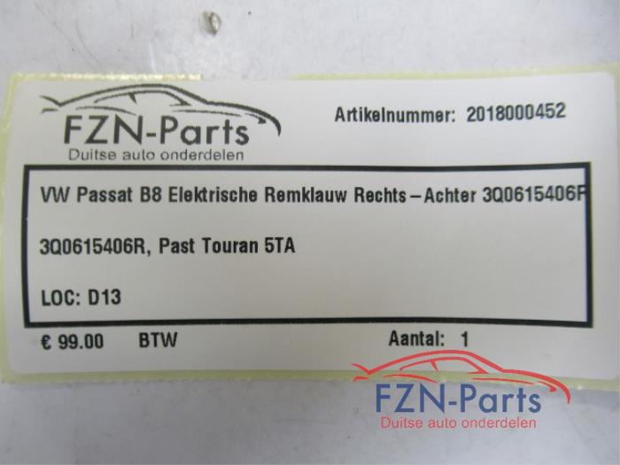 VW Passat B8 Elektrische Remklauw Rechts-Achter