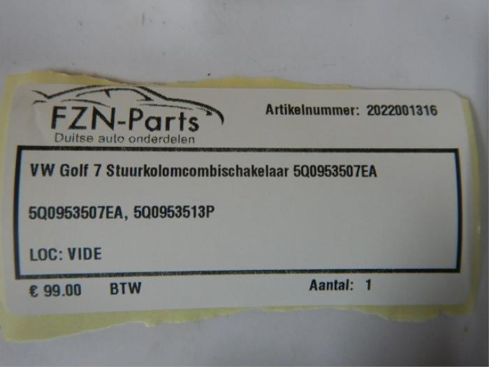 Combischakelaar Stuurkolom Volkswagen Golf (22733260)