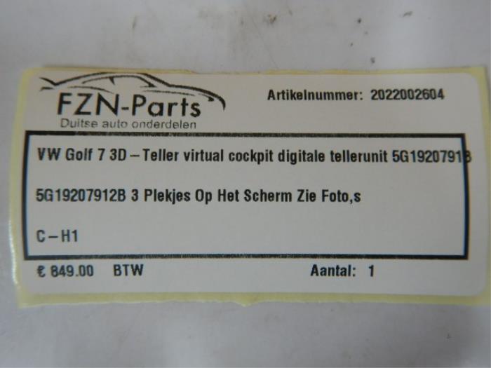 Kilometerteller KM Volkswagen Golf (22742747)