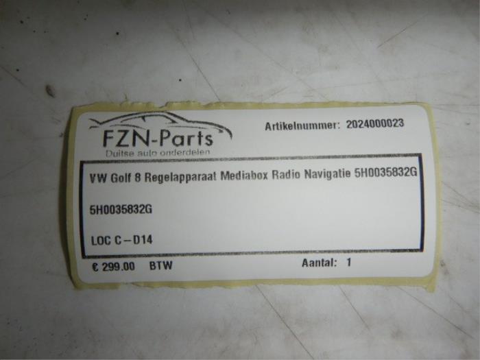 VW Golf 8 Regelapparaat Mediabox Radio Navigatie