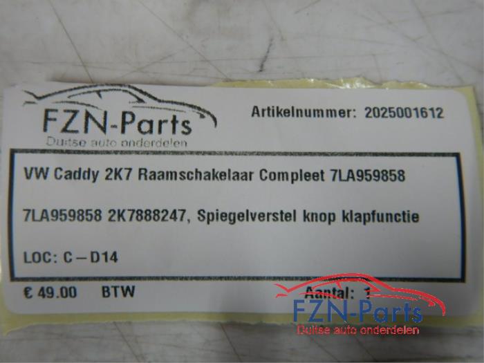 Elektrisch Raam Schakelaar Volkswagen Caddy (22729147)