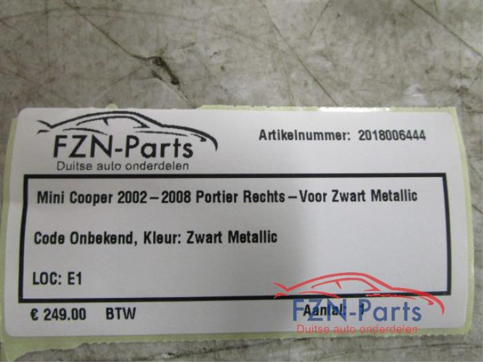 Mini Cooper R56 2007-2014 Portier rechts-Voor