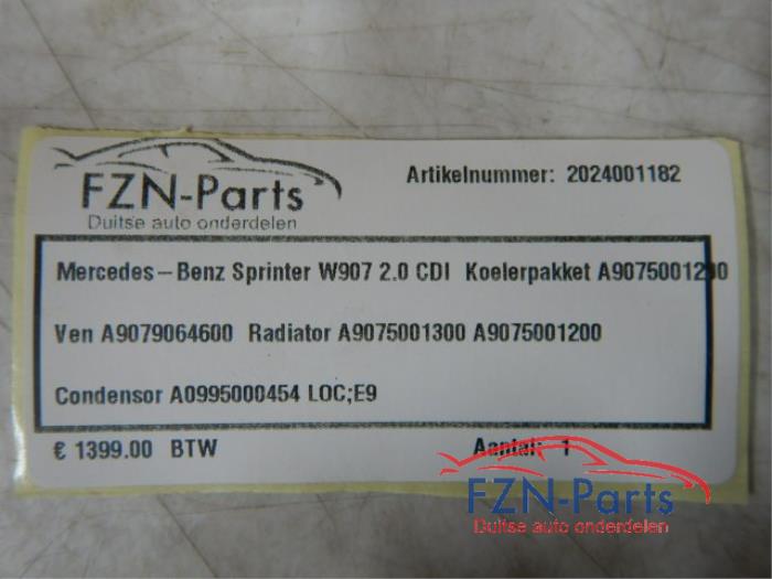 Koelerset Mercedes Sprinter (22726884)