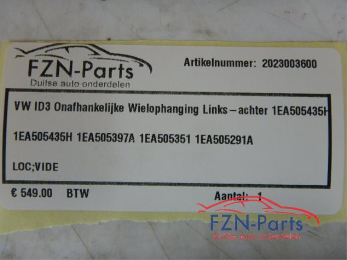 VW ID3 Onafhankelijke Wielophanging Links-Achter