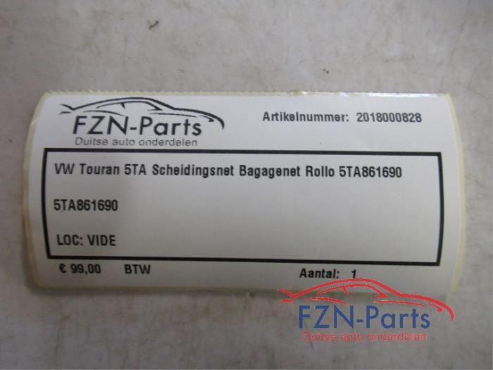 VW Touran 5TA Scheidingsnet Bagagenet Rollo