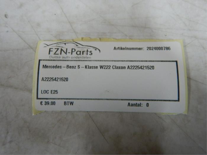 Mercedes-Benz S-Klasse W222 Claxon