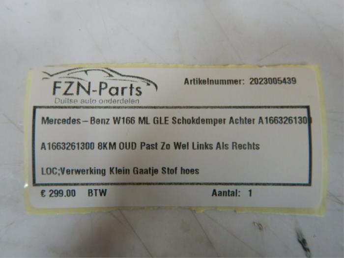 Mercedes-Benz W166 GLE ML Schokdemper Achterzijde