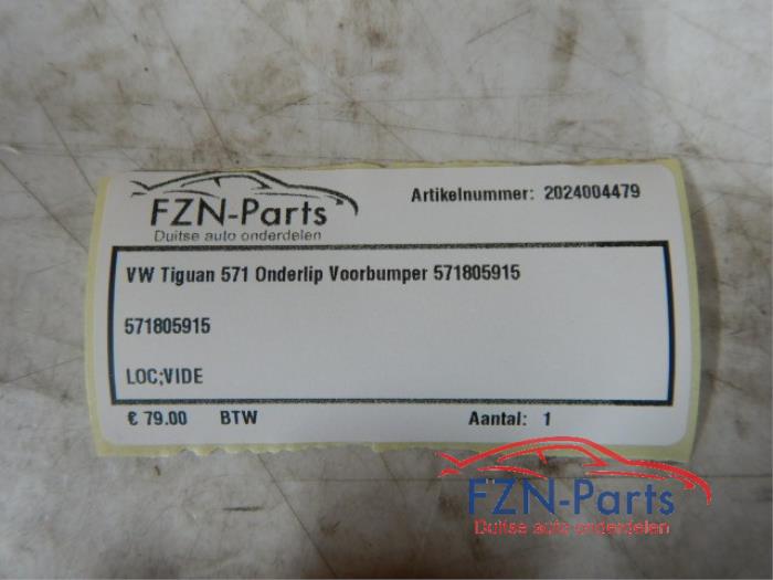 VW Tiguan 571 Onderlip Voorbumper