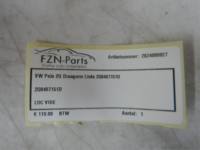 VW Polo 2G Draagarm Links-voor