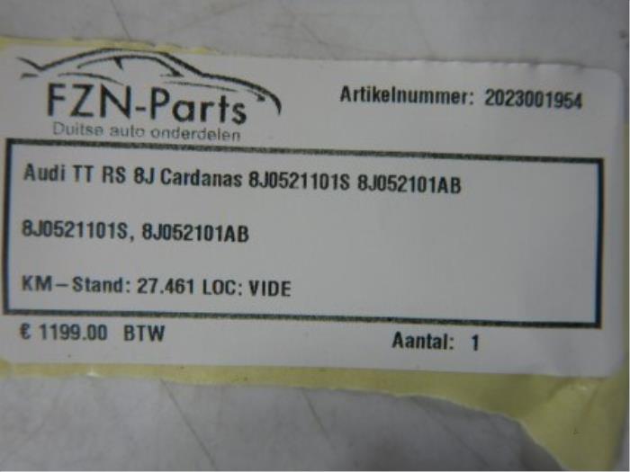 Tussenas Audi TT (22745176)