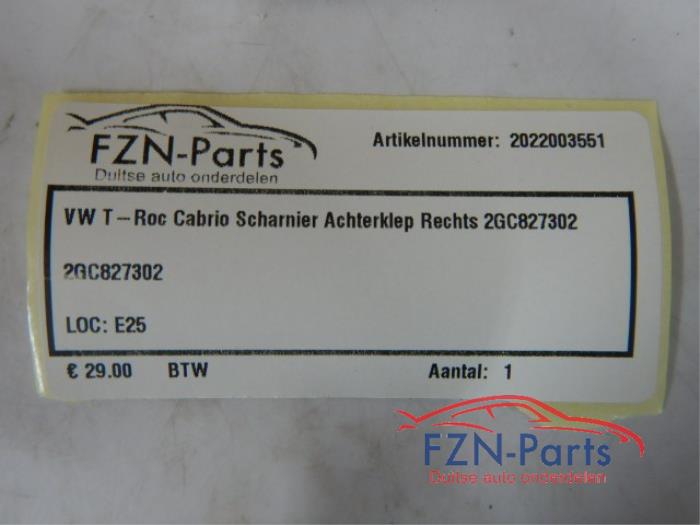 Scharnier Achterklep Volkswagen T-Roc (22738394)