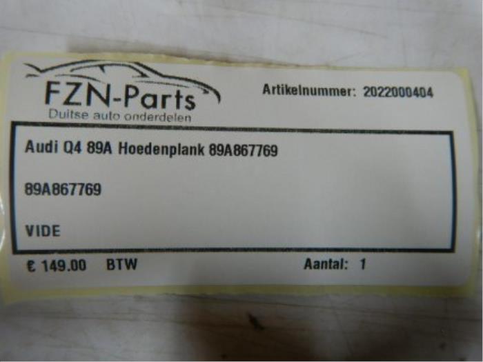 Hoedenplank Audi Diversen (22730983)