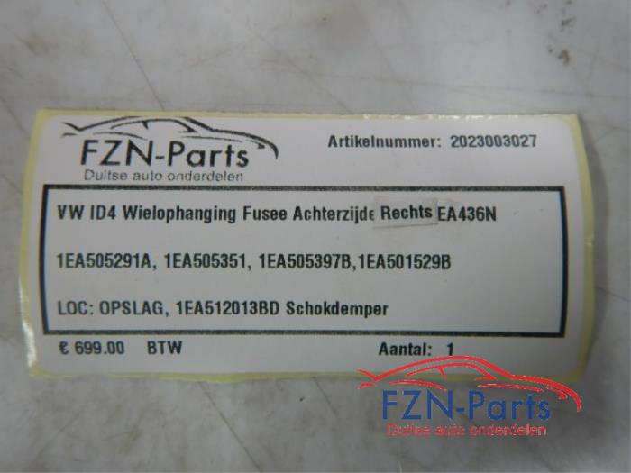 VW ID4 Wielophanging Fusee Achterzijde Rechts