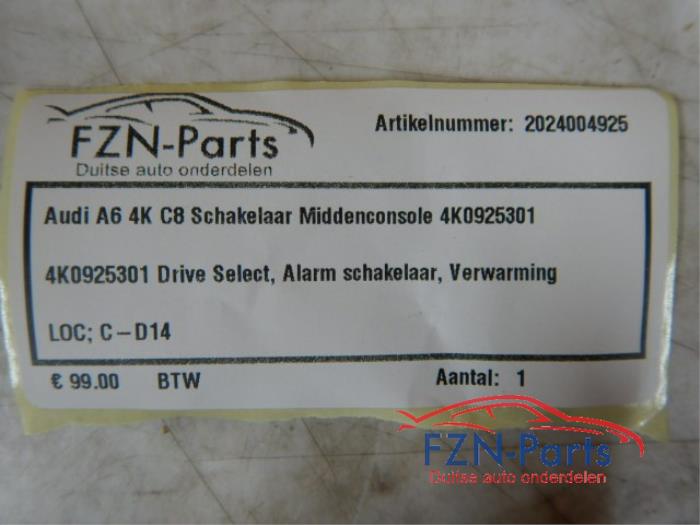 Paniekverlichtings Schakelaar Audi A6 (22742602)