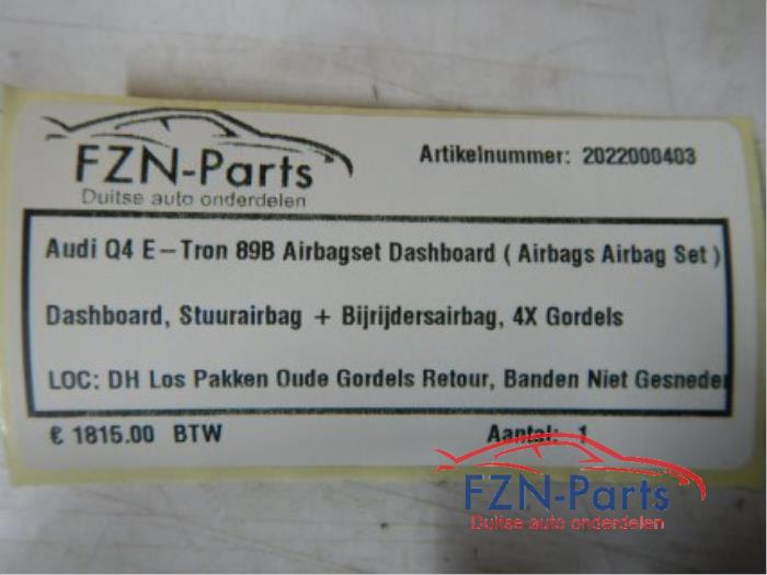 Airbag set + dashboard Audi Q4 (22727741)