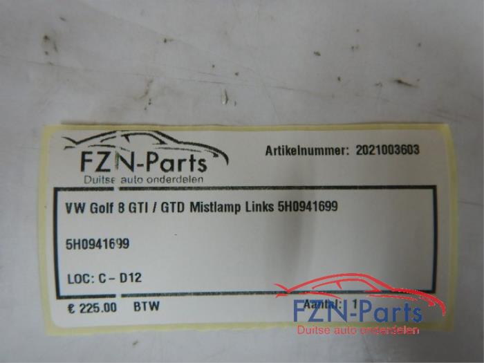 Mistlamp links-voor Volkswagen Golf (22736105)