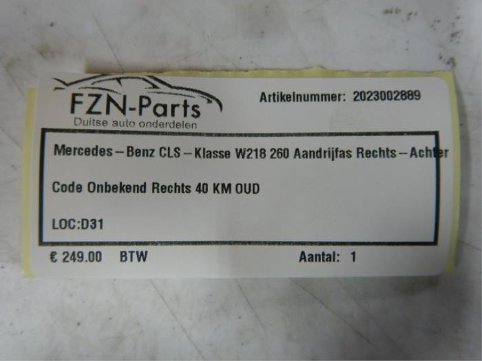 Aandrijfas rechts-achter Mercedes CLS-Klasse (22725954)