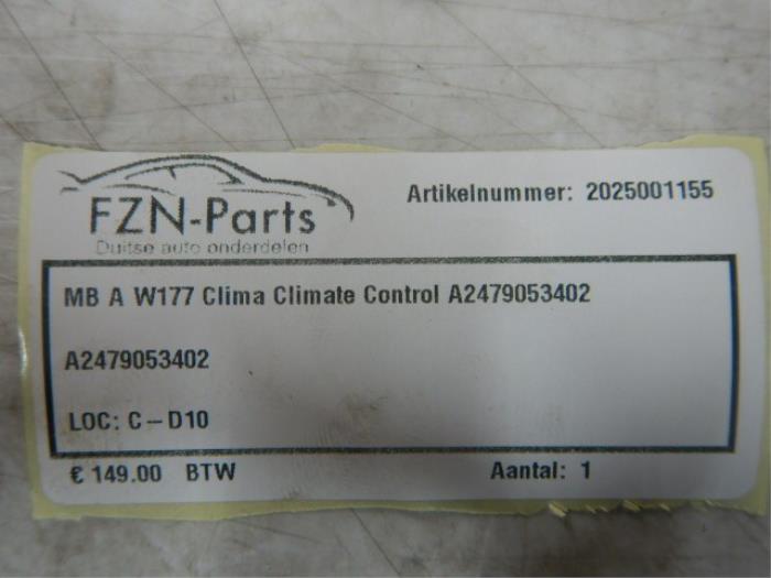Mercedes-Benz A-Klasse W177 Clima Control