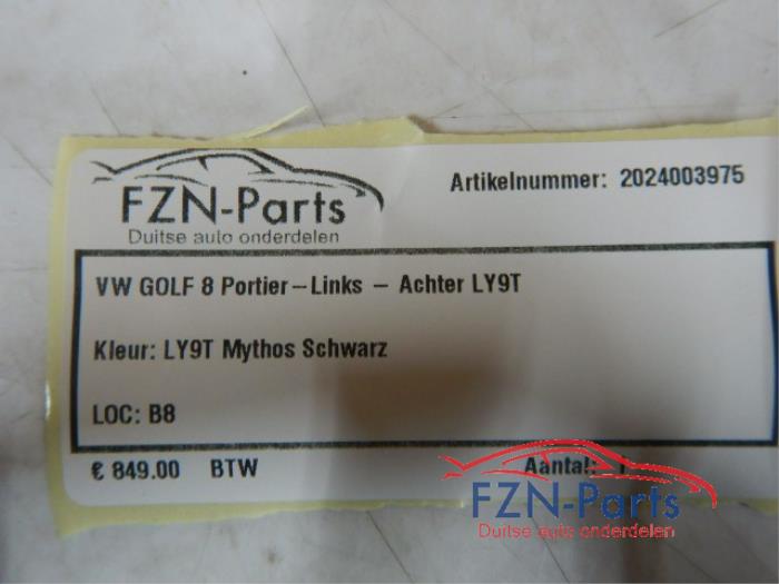 VW Golf 8 Portier Links-Achter LY9T Kleur: LY9 2.0 TSI R 4motion