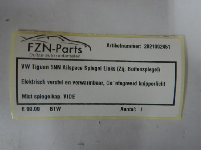 VW Tiguan 5NN Allspace Spiegel Links ( Zij, Buitenspiegel )